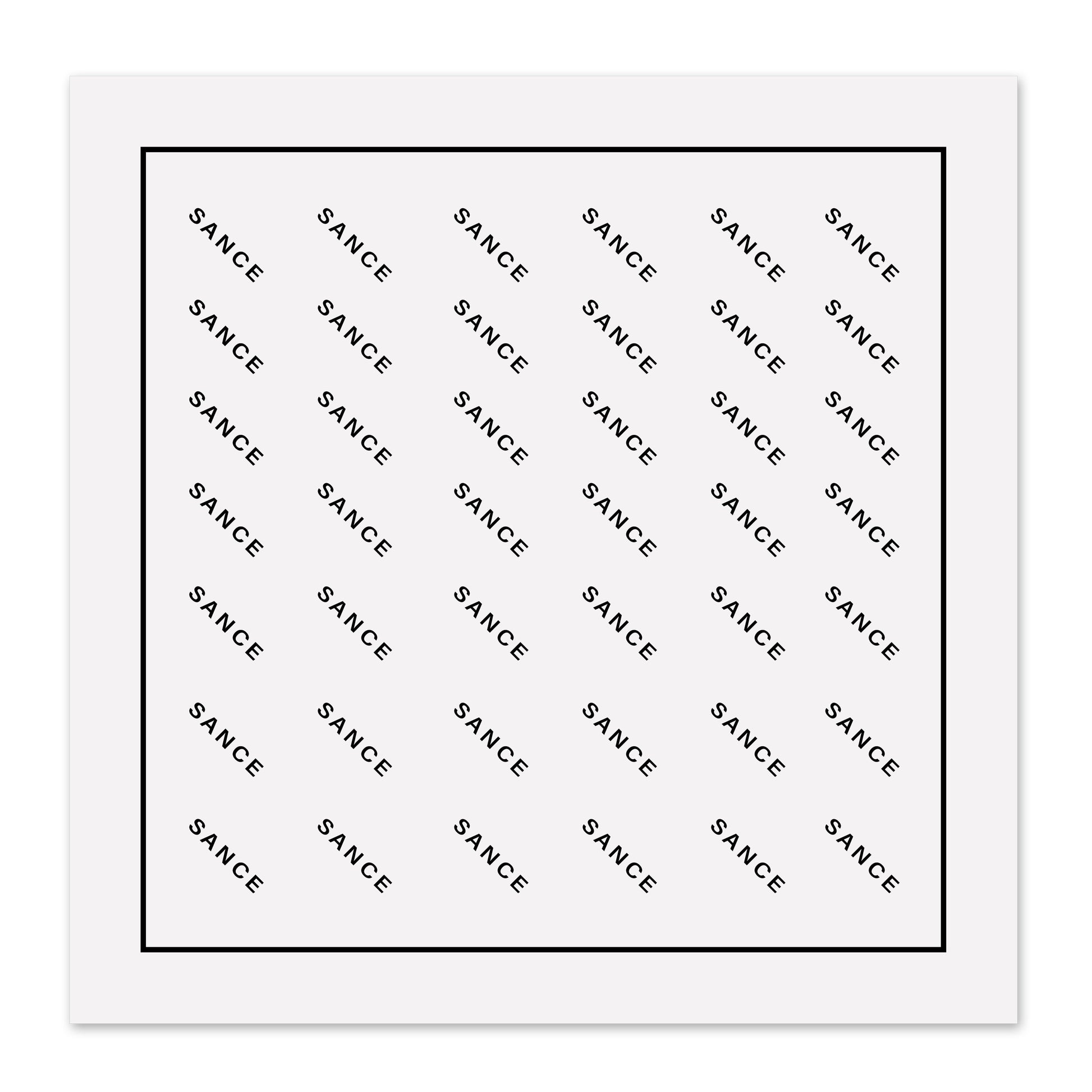 SANCE bandana 56x56cm black and white SANCE pañuelo pañuelos regular accessorios LGBTQ+ lesbiana gay trans bisexual queer solterxs solteros solteras homosexual