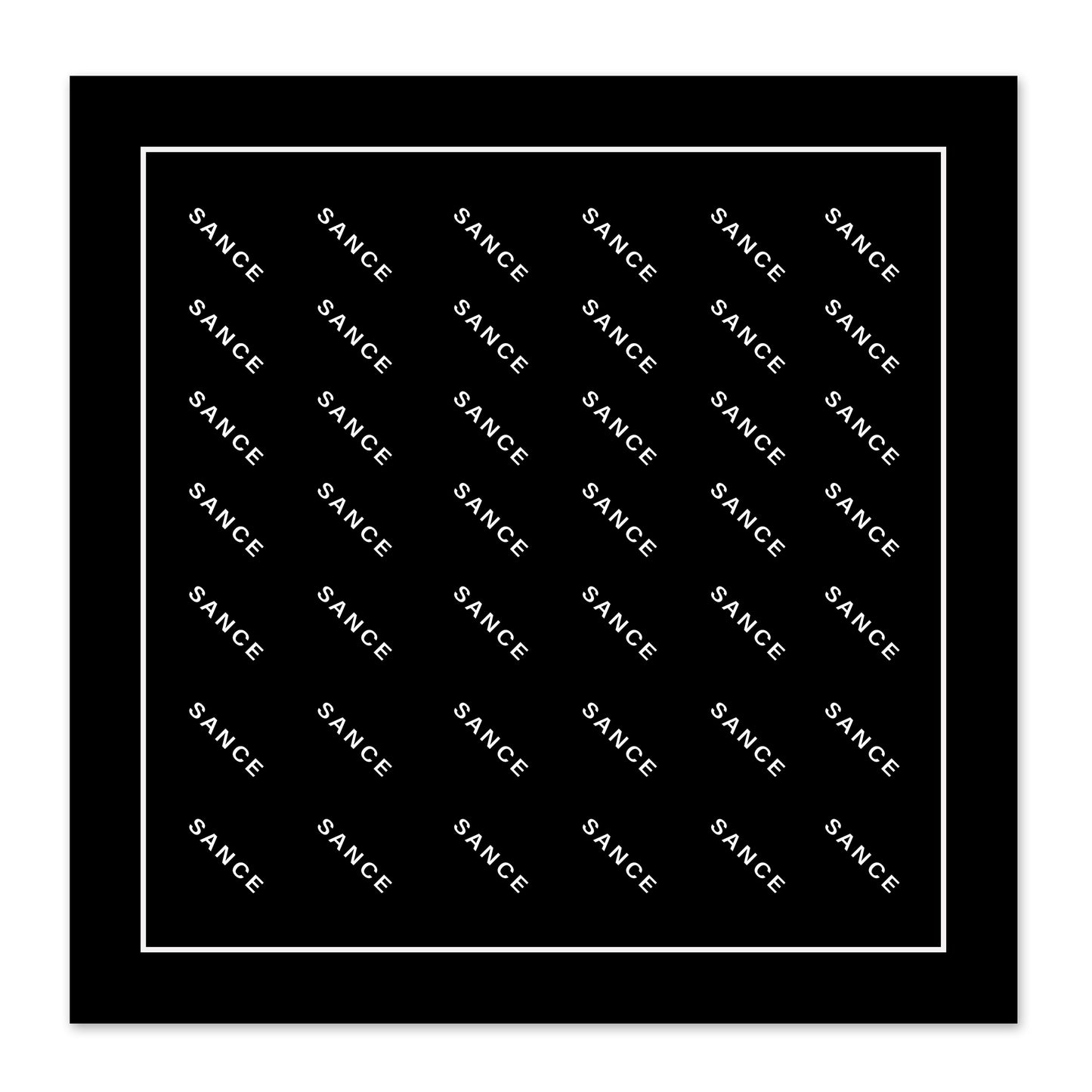 SANCE bandana 56x56cm black negro SANCE pañuelo pañuelos regular accessorios LGBTQ+ lesbiana gay trans bisexual queer solterxs solteros solteras homosexual