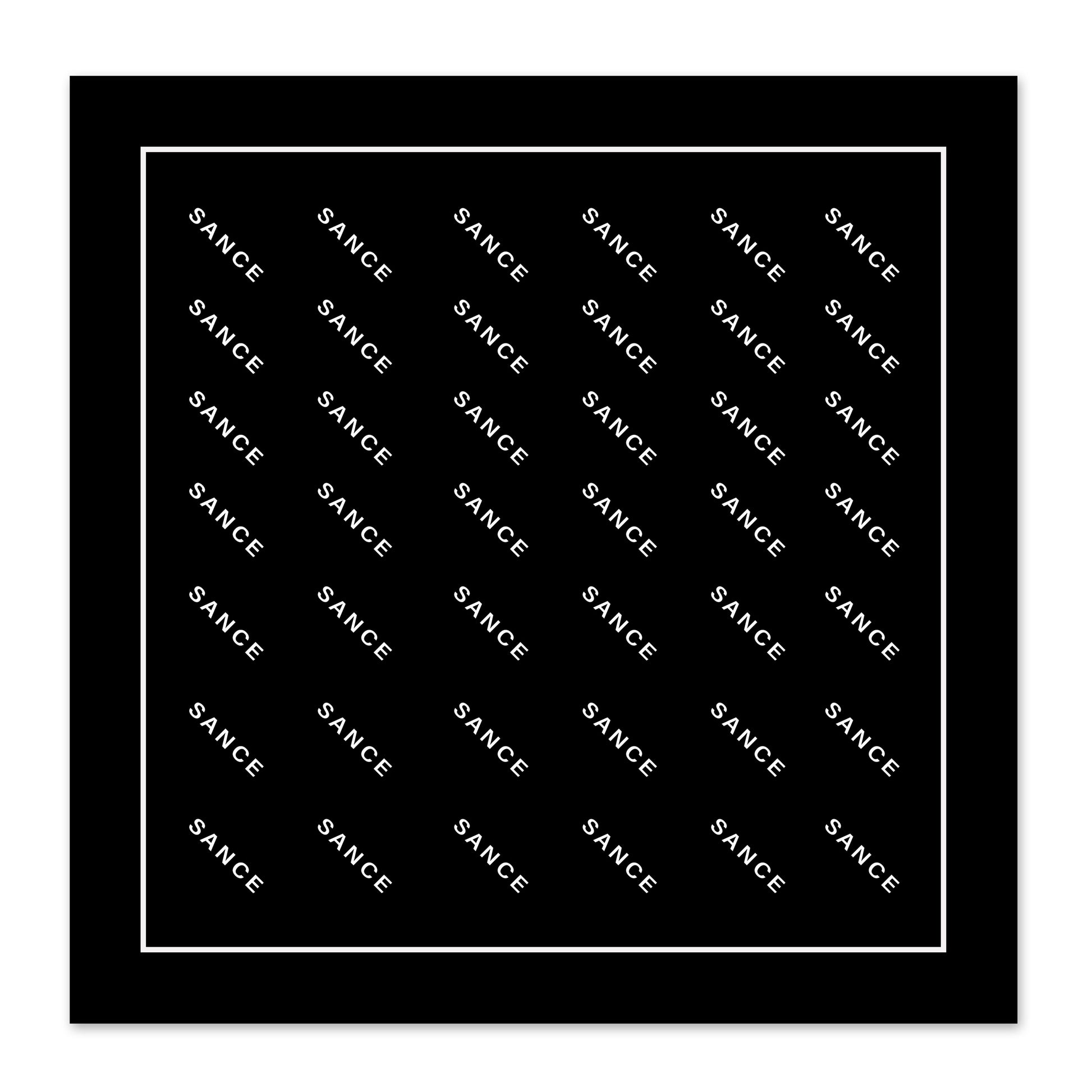 SANCE bandana 56x56cm black negro SANCE pañuelo pañuelos regular accessorios LGBTQ+ lesbiana gay trans bisexual queer solterxs solteros solteras homosexual