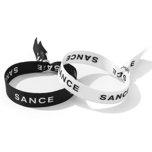 SANCE 2 units unidades fabric bracelet festival pulsera negro y blanco black and white for lgbtq singles solteros solterxs solteras gay trans bisexual lesbiana queer find love in real life accessories gay moda style