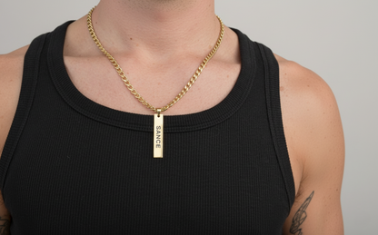 Collar grueso SANCE - Colgante largo (Oro)