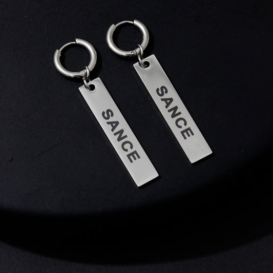 SANCE pendientes largas earrings long pendant silver plata queer bisexual gay lesbiana trans lgbtq+ lqbtia solterxs solteros solteras singles jewlry joyeria