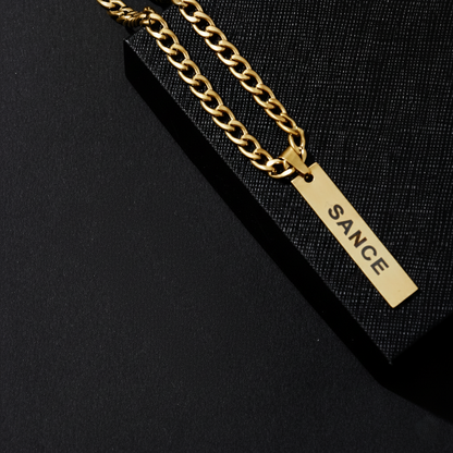 Collar grueso SANCE - Colgante largo (Oro)